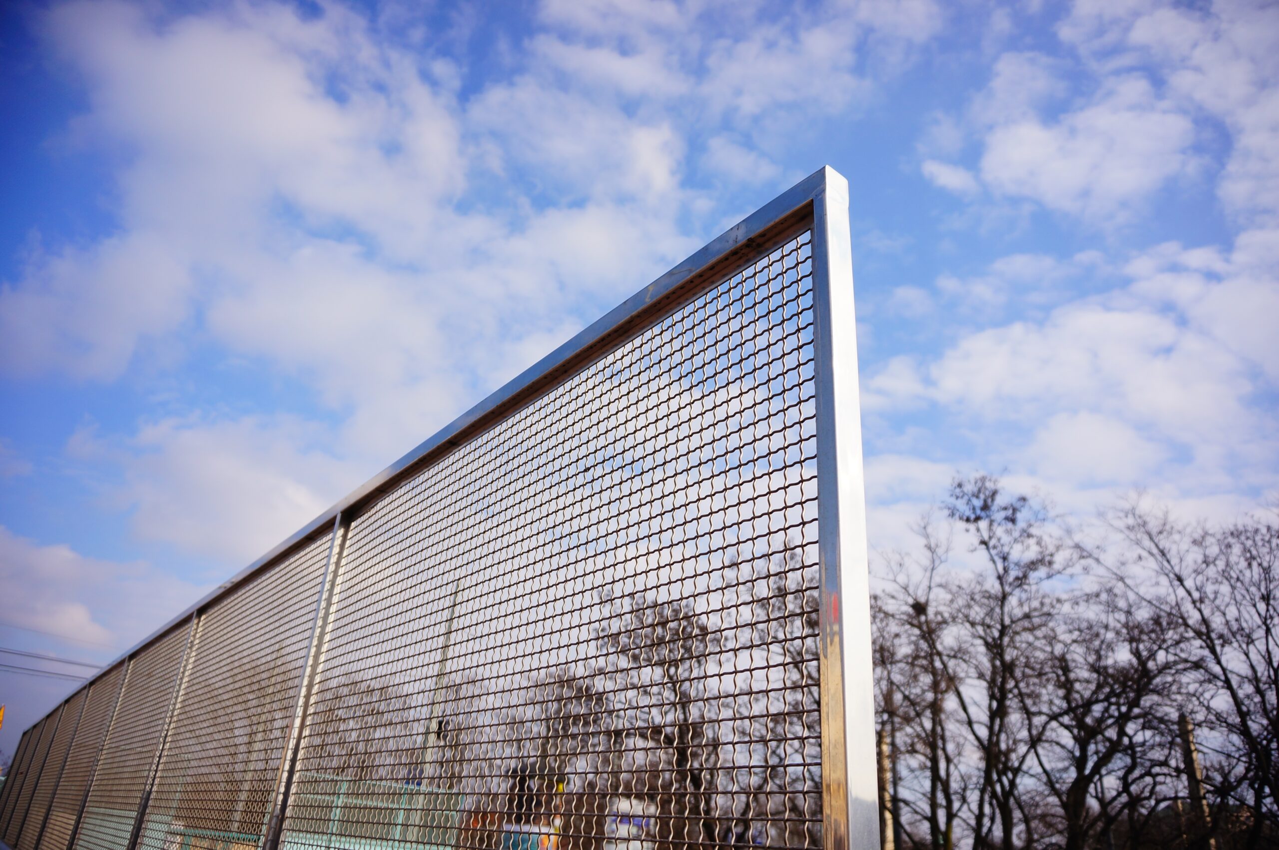 Steel-framed wire mesh fence panels for perimeter fencing from fence suppliers in UAE